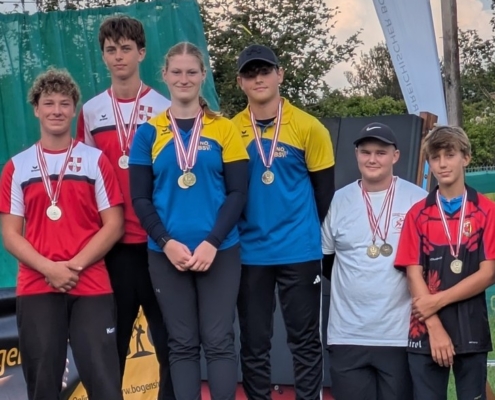 Österreichische Bogensport Meisterschaften der Jugendklassen. Artemis Bogensportjugend im Medaillenregen.