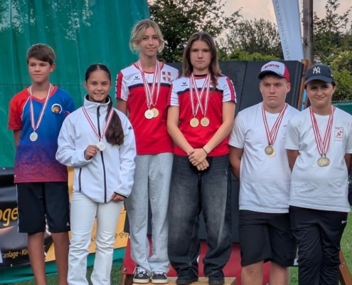 Österreichische Bogensport Meisterschaften der Jugendklassen. Artemis Bogensportjugend im Medaillenregen.