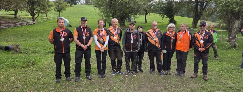 Feld Landesmeisterschaft Wien nach World Archery. Die Artemis Familie nimmt viele Medaillen mit heim.